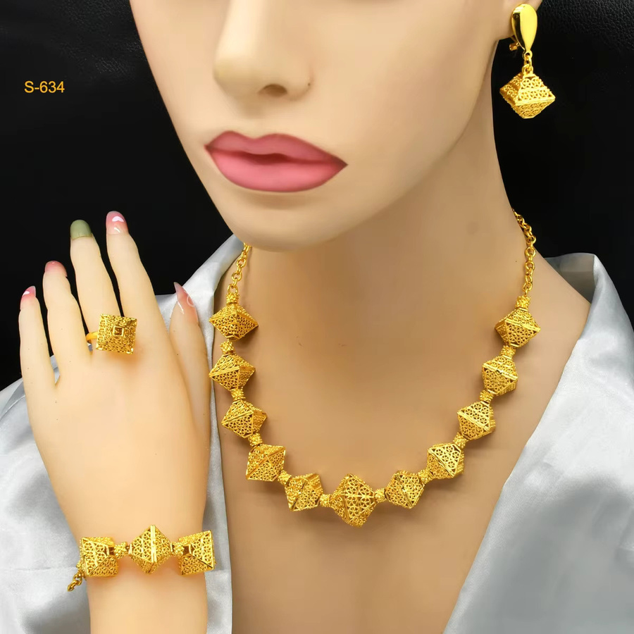 XUHUANG Schmuck-Set, Gold, Damen - Bild 2