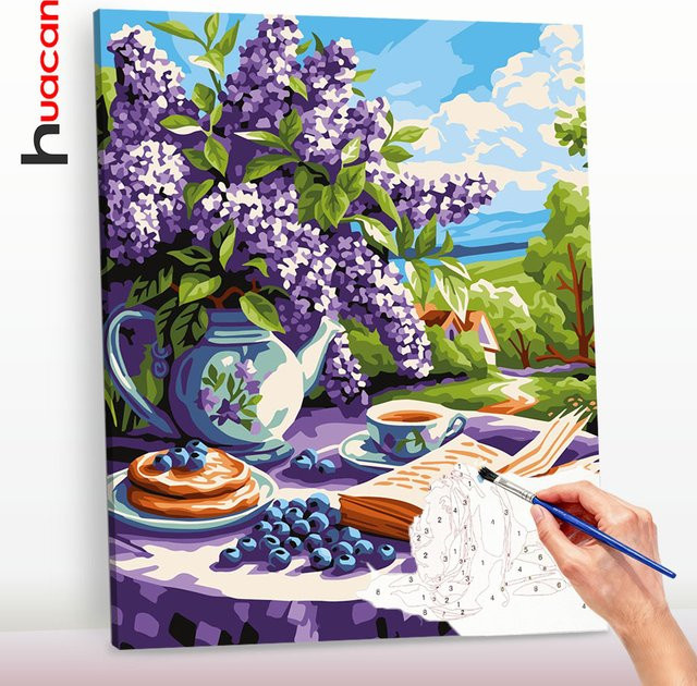 Huacan Blumen-Malset nach Zahlen, DIY-Malerei, Bunt / Mehrfarbig - Bild 1