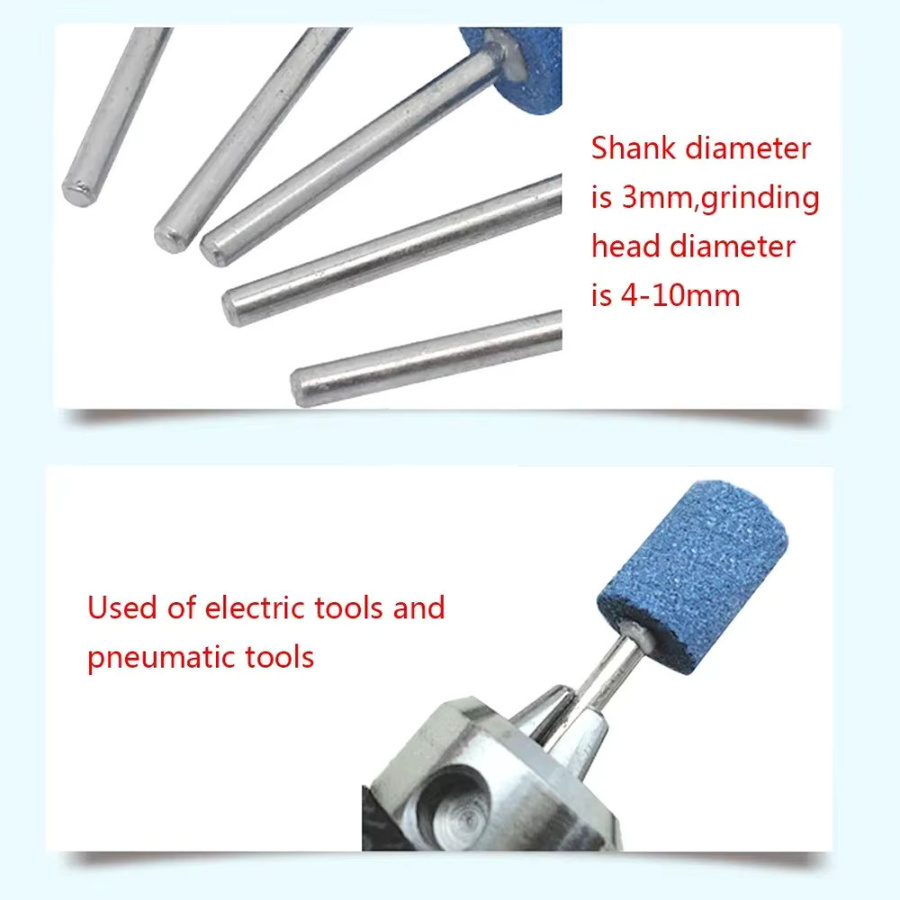 10 Stück Schleifsteine mit Schaft für Dremel und andere Rotationswerkzeuge – Polier- und Schleifköpfe - Bild 4