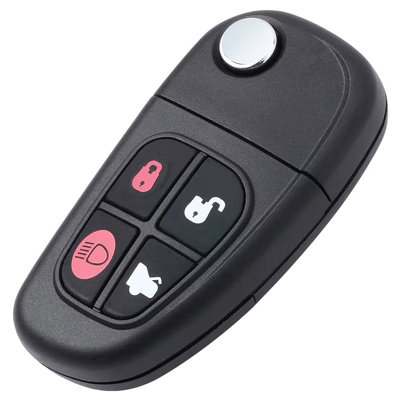 KEYECU Auto Klappschlüssel Fernbedienung mit 4D60 Chip für Jaguar X-Type, S-Type und XJ XJR in Schwarz - Bild 4