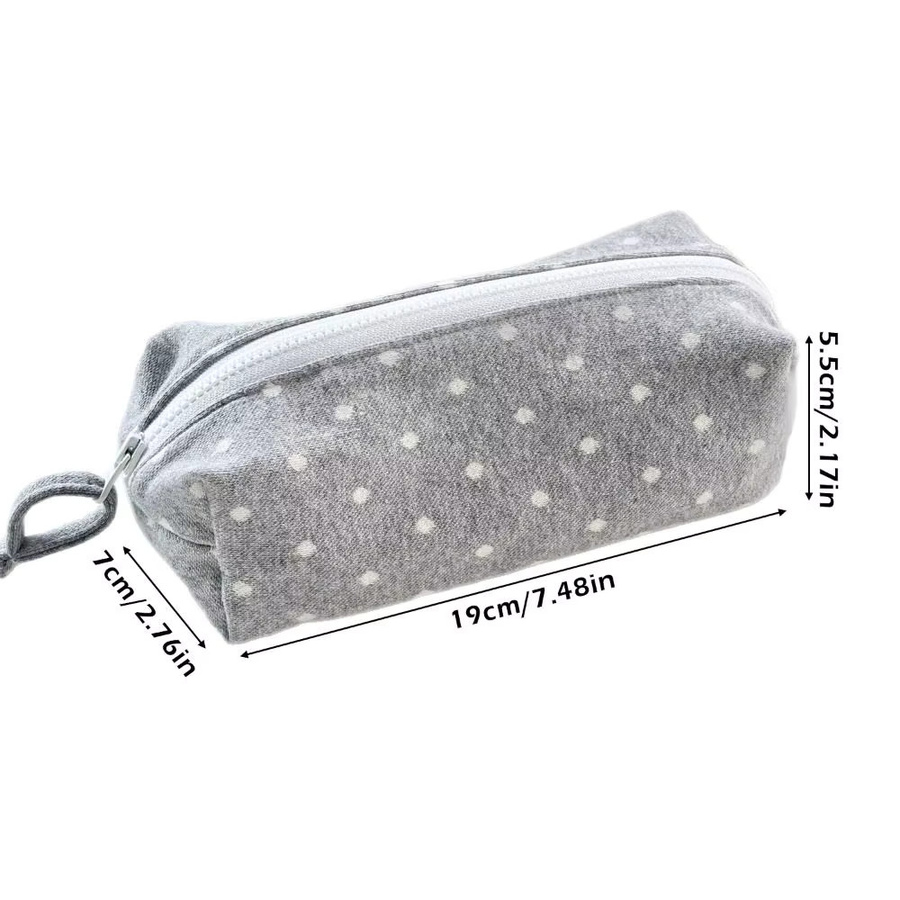 INS Federmäppchen mit Polka-Dot-Design in Schwarz als großes Schreibwarenbeutel aus Textil - Bild 2