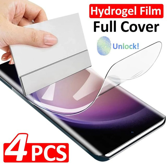 4er Pack Hydrogel-Displayschutzfolie für Samsung Galaxy S22 Plus, S24 Ultra, S23, S20 und S21 FE, transparent - Bild 1