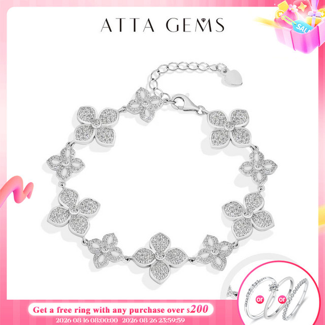 ATTAGEMS Armband, 925 Silber, Moissanit, Damen - Bild 1