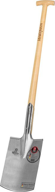 Gärtnerspaten aus Stahl mit Eschenholzstiel, Höhe: 85 cm - Bild 1