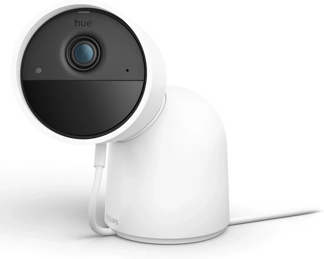 Philips Hue Secure Kamera kabelgebunden mit Standfuß in Weiß - Bild 1