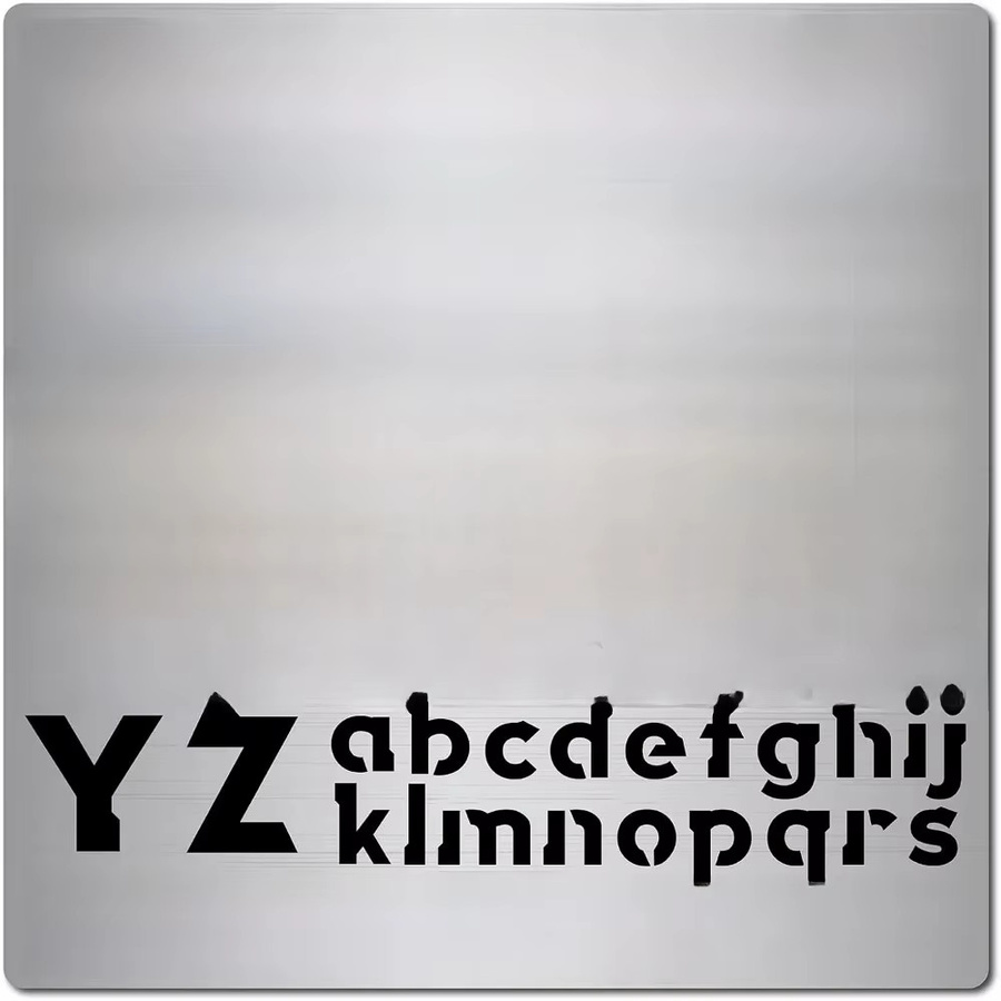 Edelstahl Buchstaben Schablone mit Alphabet und Zahlen in Silber, 6,3 Zoll Malvorlage aus Metall - Bild 4