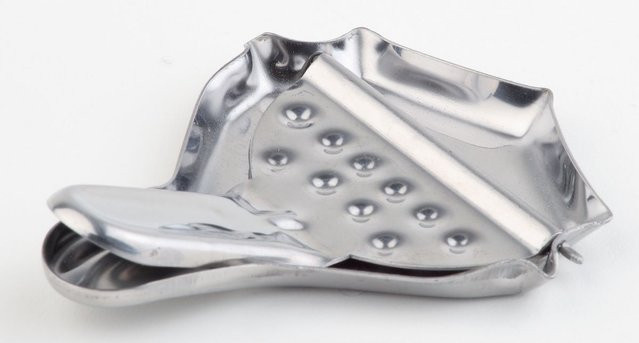 APS Zitronenschnitzelpresse aus Edelstahl in Silber, L x B x H: 8 x 7 x 1 cm - Bild 1
