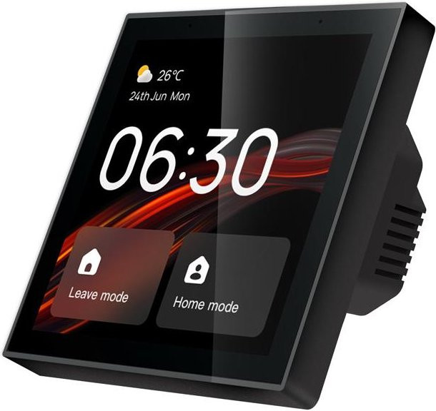 Tuya Intelligentes Touchscreen-Center-Bedienfeld mit WiFi und Zigbee sowie integrierter Sprachsteuerung in Schwarz - Bild 1