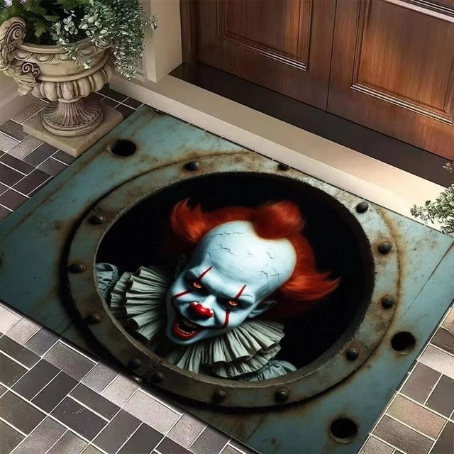 Lodestar Halloween Clown Teppich Rutschfest, Mehrfarbig, B/T: 80 x 120 cm - Bild 1