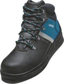 Uvex Asphaltpro S3 Sicherheitsschuhe aus Leder in Schwarz Blau Größe 49 Weite 10 - Bild 1