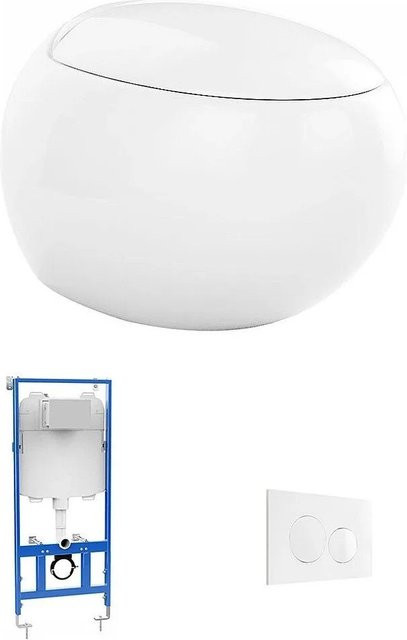 Huro Hänge-WC aus Keramik in Weiß, Breite: 40 cm - Bild 1