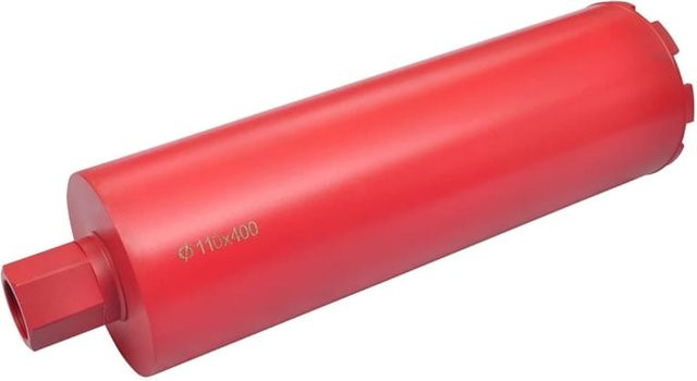 Yiwydaa Diamant-Kernbohrkrone für Trocken- und Nassbohrung, Farbe: Rot, Durchmesser: 110 mm, Höhe: 400 mm - Bild 1