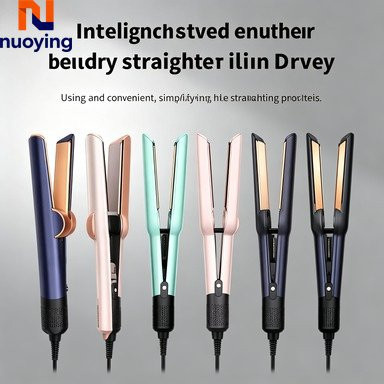 NUOYING 2-in-1 Haartrockner & Glätteisen mit Negativ-Ionen, Blau - Bild 1