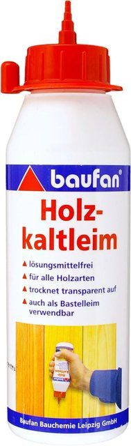 Baufan Holz- und Bastelleim, lösungsmittelfreier Dispersionsleim für Holz und Papier, transparent, 250 g - Bild 1