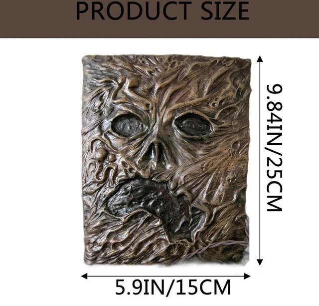 Fishine Evil Dead Zauberbuch als Leder Hardcover Journal in Braun für Horrorfilm-Fans und Dekoration - Bild 1