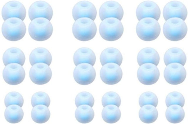 Cyprinoid Silikon-Ohrstöpsel-Ersatzaufsätze für In-Ear-Kopfhörer, 18 Paar, Blau, Größen klein/mittel/groß - Bild 1