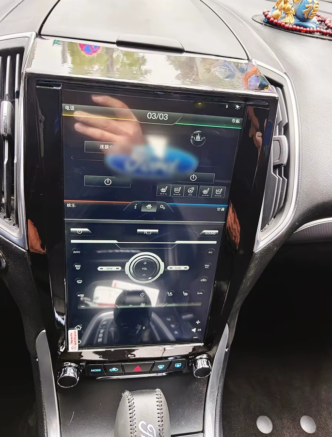 YANFU Android 13 Multimedia-Autoradio mit Qualcomm Prozessor und GPS für Ford Edge 2015 bis 2019 in Schwarz - Bild 2