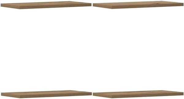 vidaXL Wandregale Set 4 Stück Artisan-Eiche, Farbe Braun, B/T/H: 40 x 20 x 1,5 cm