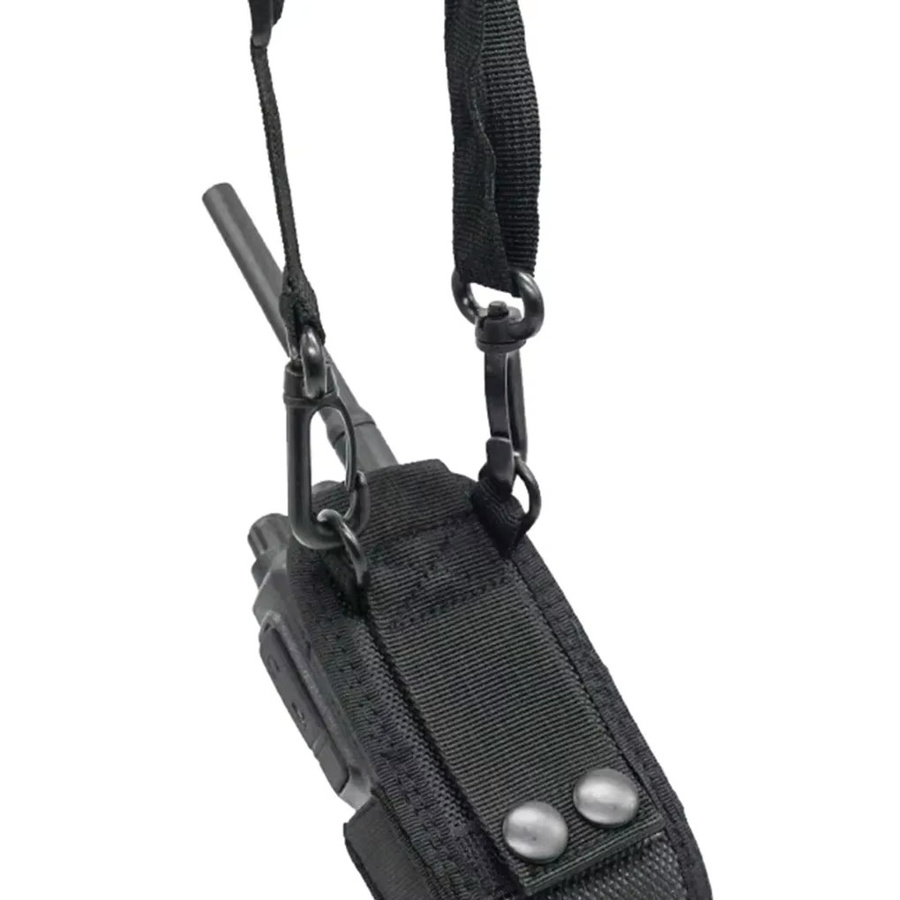 Baofeng MSC-20D Nylon Walkie-Talkie-Halterungstasche mit verstellbarem Schultergurt, Schwarz - Bild 3