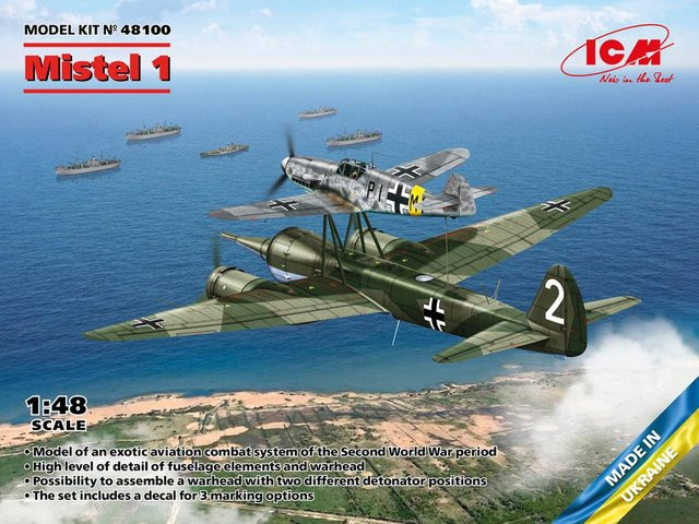 ICM Mistel 1, WWII German Composite Aircraft, Modellbau, 1:48 - Bild 1