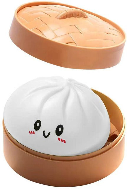 Bai Fen Bai Toys Teigtaschen-Squishies, buntes Brötchen-Spielzeug, weiß - Bild 1