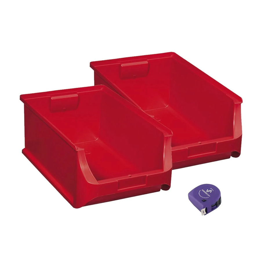 vasalat Set Stapelboxen Größe 5, Rot, 2 Stück, B/T/H: 50,0 x 31,0 x 2,0 cm - Bild 2