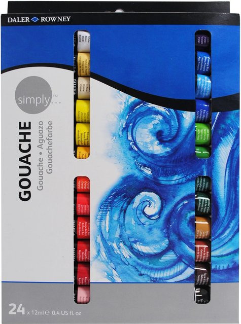Daler-Rowney Simply Gouache-Set mit 24 Farbtuben à 12 ml in Multicolour - Bild 1