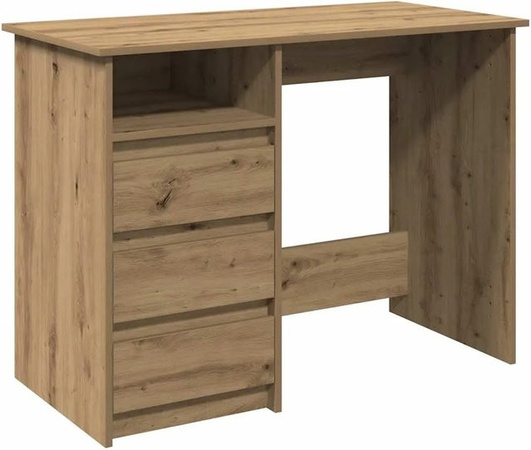 vidaXL Schreibtisch aus Holzwerkstoff in Artisan-Eiche, B/T/H: 102 x 50 x 75 cm