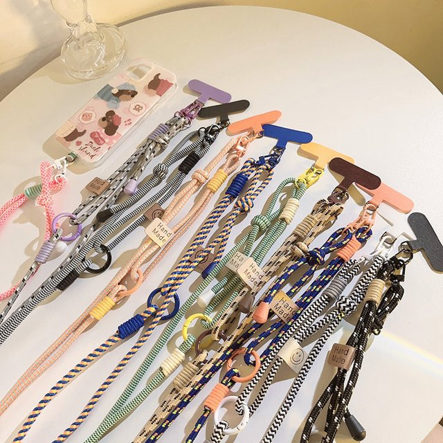 Kardeem Handy-Lanyard bunter Knoten als verstellbarer Schultergurt und Anti-Verlust-Hängeseil in Multicolour - Bild 1