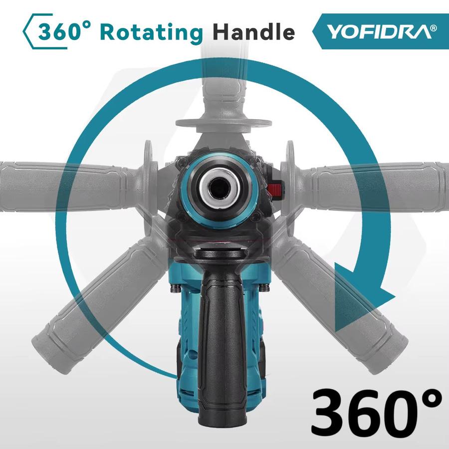 YOFIDRA 2200W Bürstenlose Schlagbohrmaschine und Multifunktions-Schraubendreher als Rotationswerkzeug für Makita 21V Akku - Bild 5
