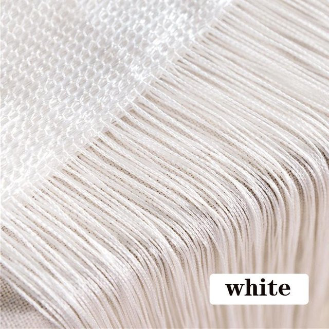 A Life Houseware Fadenvorhang aus Polyester in Weiß, B/H: 100 x 200 cm - Bild 1