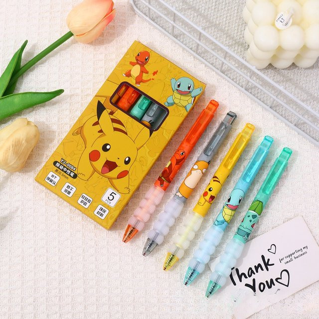 Bandai Pokémon Stifte Set mit 5 Motiven in Mehrfarbig - Bild 1