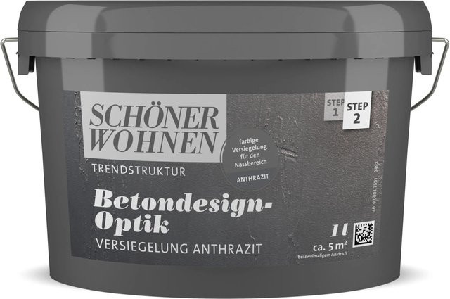Schöner Wohnen Betondesign-Optik Versiegelung in Anthrazit - Bild 1