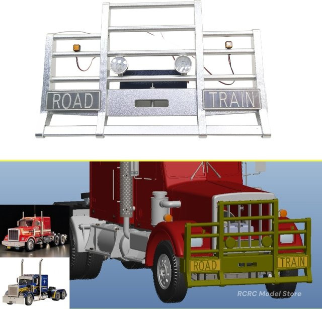 Tamiya König Hauler Grand Hauler, Lkw Metall Front Grille Stoßstange, 1:14 - Bild 1