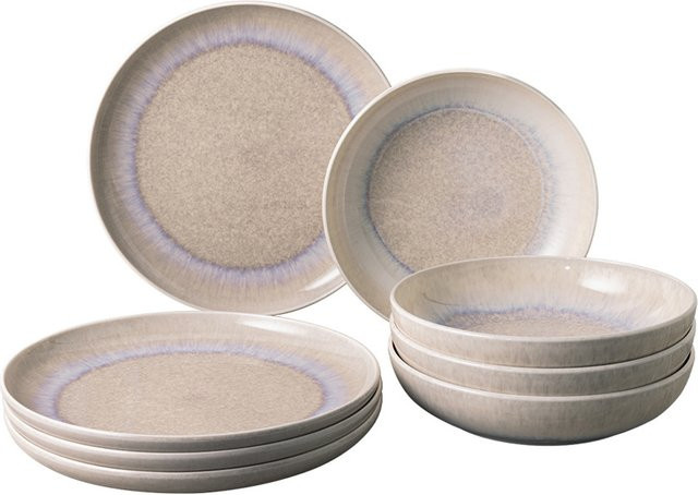 Villeroy & Boch Tafelservice PERLEMOR SAND aus Porzellan in Beige und Sand, 27-teilig - Bild 1