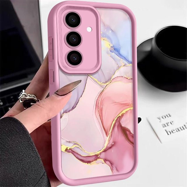 Marmorhülle aus weichem Silikon TPU für Samsung Galaxy S25 Edge S24 S23 Ultra S24 FE A55 A54 A35 A15 A16 A56 A34 A25 5G in Grau - Bild 1