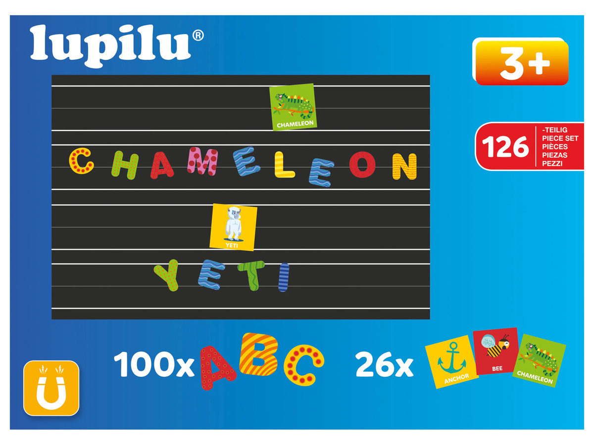 LUPILU Magnetspiel-Box Buchstaben Bunt / Mehrfarbig ab 3 Jahren - Bild 3