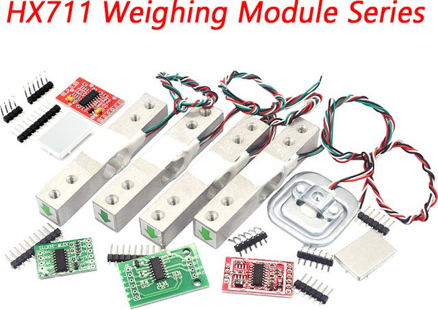 Si Tai&SH Wägezelle mit HX711 AD Modul und Gewichtssensor aus Aluminiumlegierung für Arduino, Farben: Silber und Grün - Bild 1