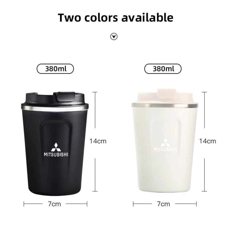 Mitsubishi Reise-Thermobecher aus Edelstahl in Schwarz, auslaufsicherer Kaffeebecher mit 380 ml Fassungsvermögen - Bild 6