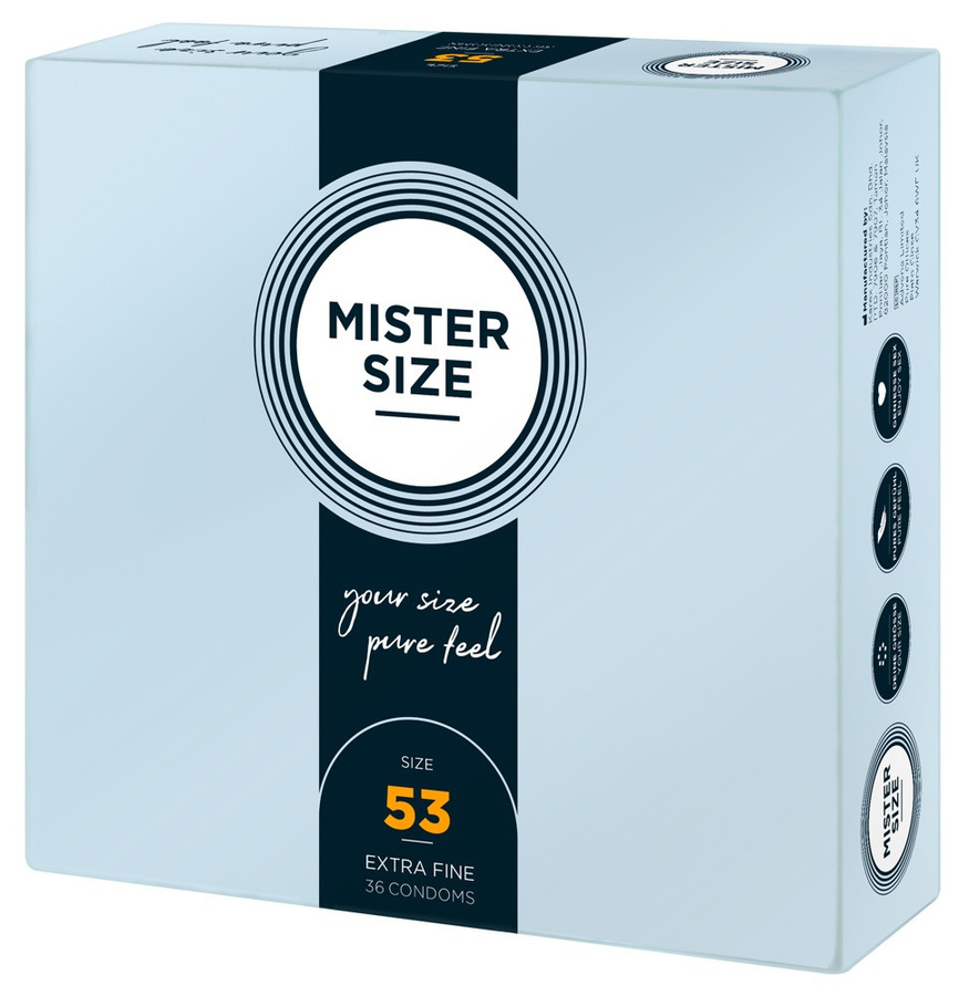 Mister Size Kondome, transparent, hauchdünn, feucht, 53 mm, Unisex - Bild 2