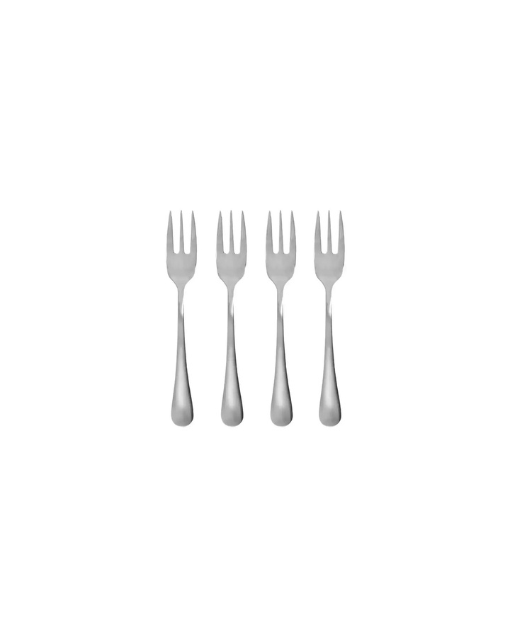 House Doctor Kuchen-Gabel Brush Silber-Finish, 4 Stück - Bild 1