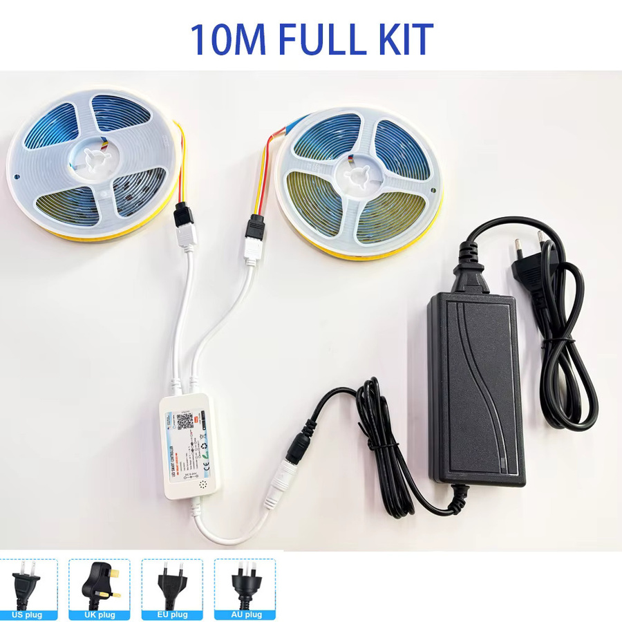 Tuya Zigbee 3.0 COB CCT LED-Streifen, dimmbar, 608 LEDs/m, Weiß, kompatibel mit Alexa und Google Assistant - Bild 5