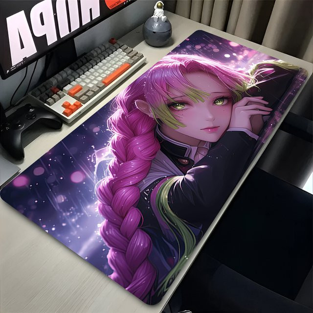 Bandai Demon Slayer Kanroji Mitsuri Mauspad, rutschfestes Gaming Mousepad für Computer und Laptop, Multicolor - Bild 1