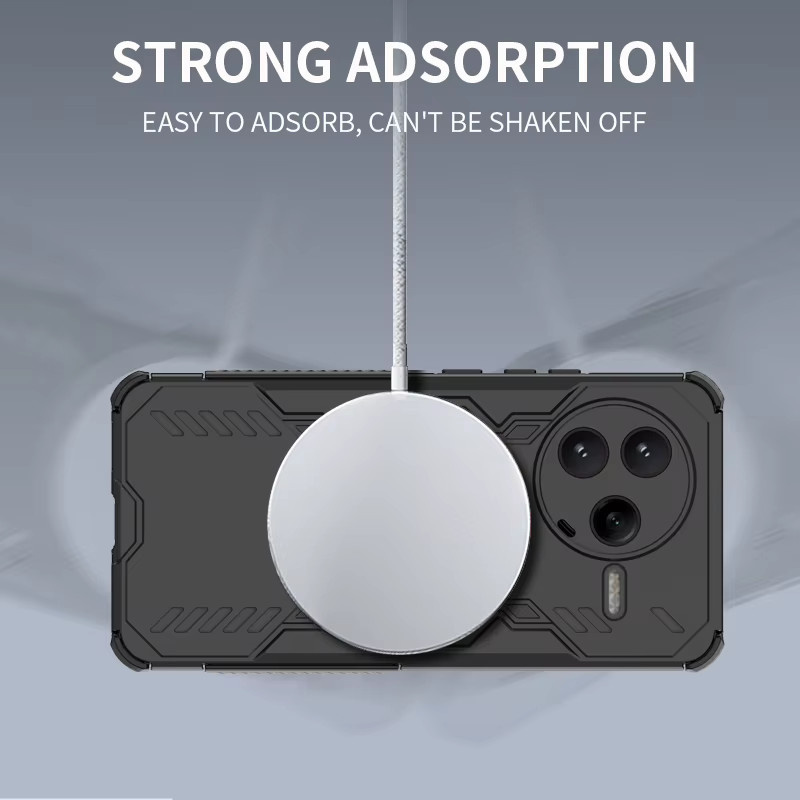 Magnetische Stoßfeste Schutzhülle mit Wärmeableitung für Xiaomi Poco X7, X6, F6, F7 Pro Ultra und C75 in Schwarz oder Lila - Bild 3