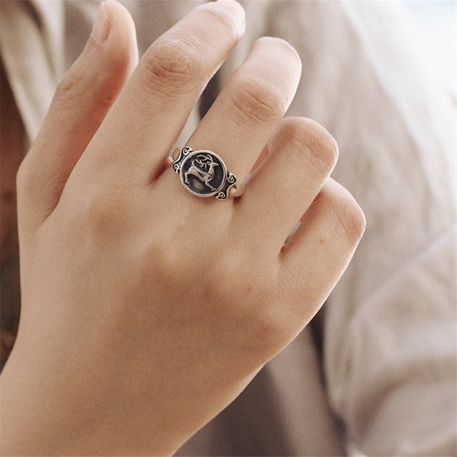 Temperament Ring, 925 Silber, Vintage, Damen - Bild 1