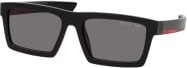 Prada PS 02ZSU Sonnenbrille, Rechteckig, Vollrand, Kunststoff, Herren, black grey - Bild 1