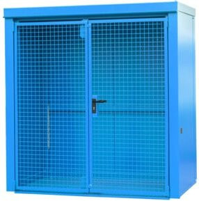Bauer Gasflaschen-Container GFC-B M1, feuerbeständig und abschließbar, Blau, B/T/H: 117,5 x 212,0 x 226,5 cm - Bild 1