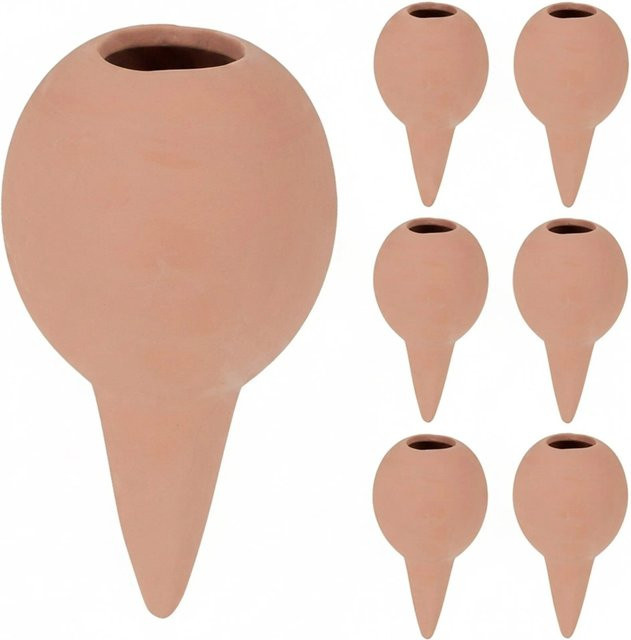 Relaxdays Tonkegel 6er Set aus Keramik in Terrakotta, Höhe: 11,5 cm, Durchmesser: 6 cm - Bild 1