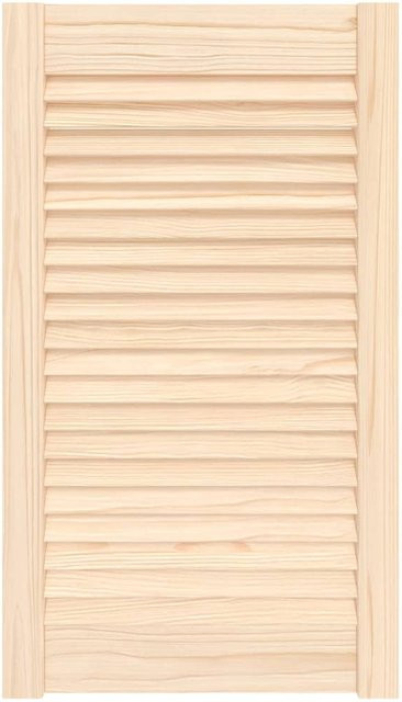 Schranktür mit Lamellendesign von Yiwydaa aus Massivkiefernholz in Beige, Breite: 69 cm, Höhe: 39,4 cm - Bild 1