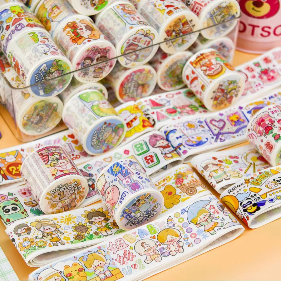 Dekorationsband-Set aus Washi-Papier in Multicolor von Golden Memory Stickers Store, Länge: 200 cm und 50 cm - Bild 2